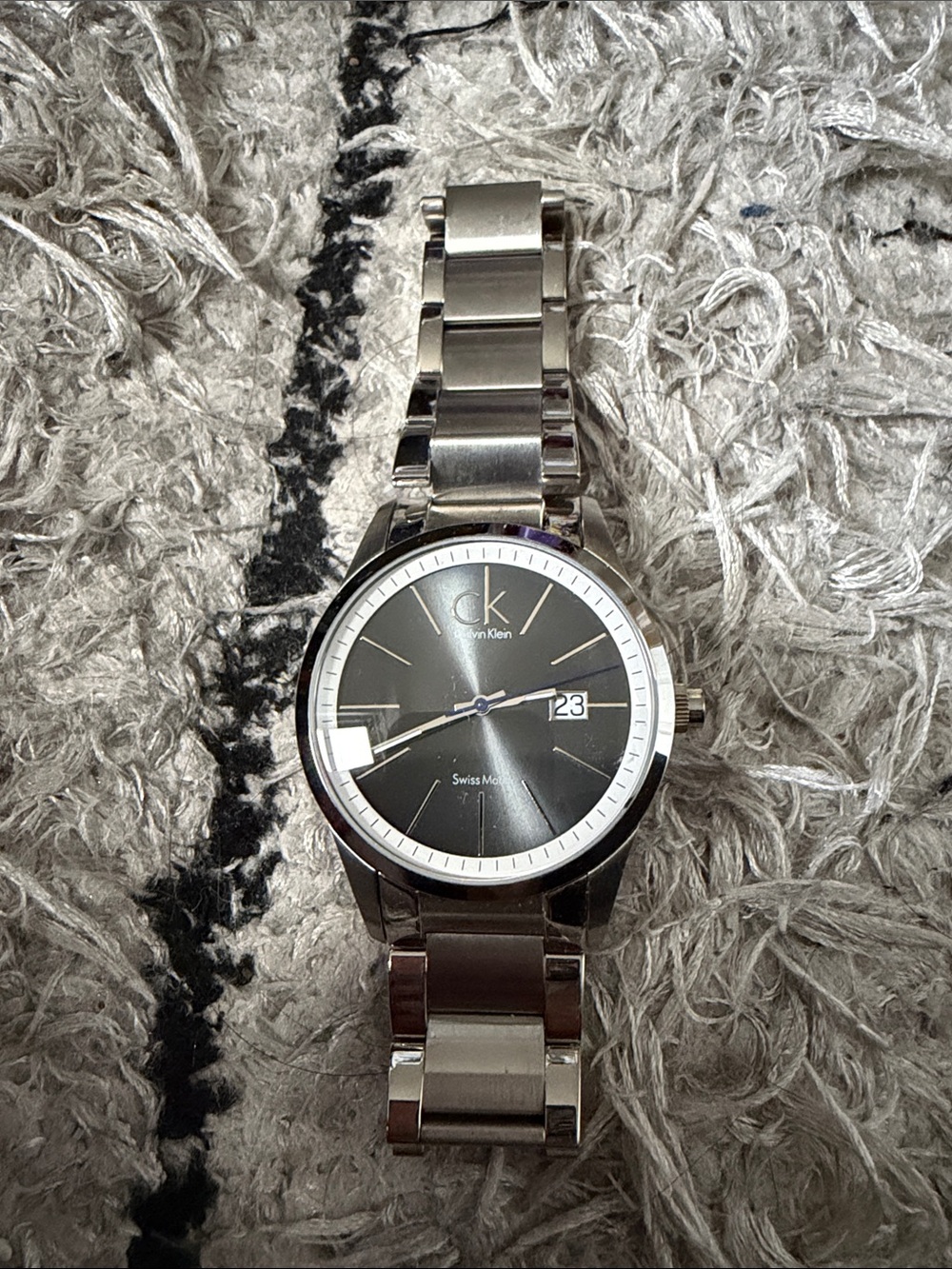 Calvin Klein Stainless Steel Bracelet Watch with Black Dial